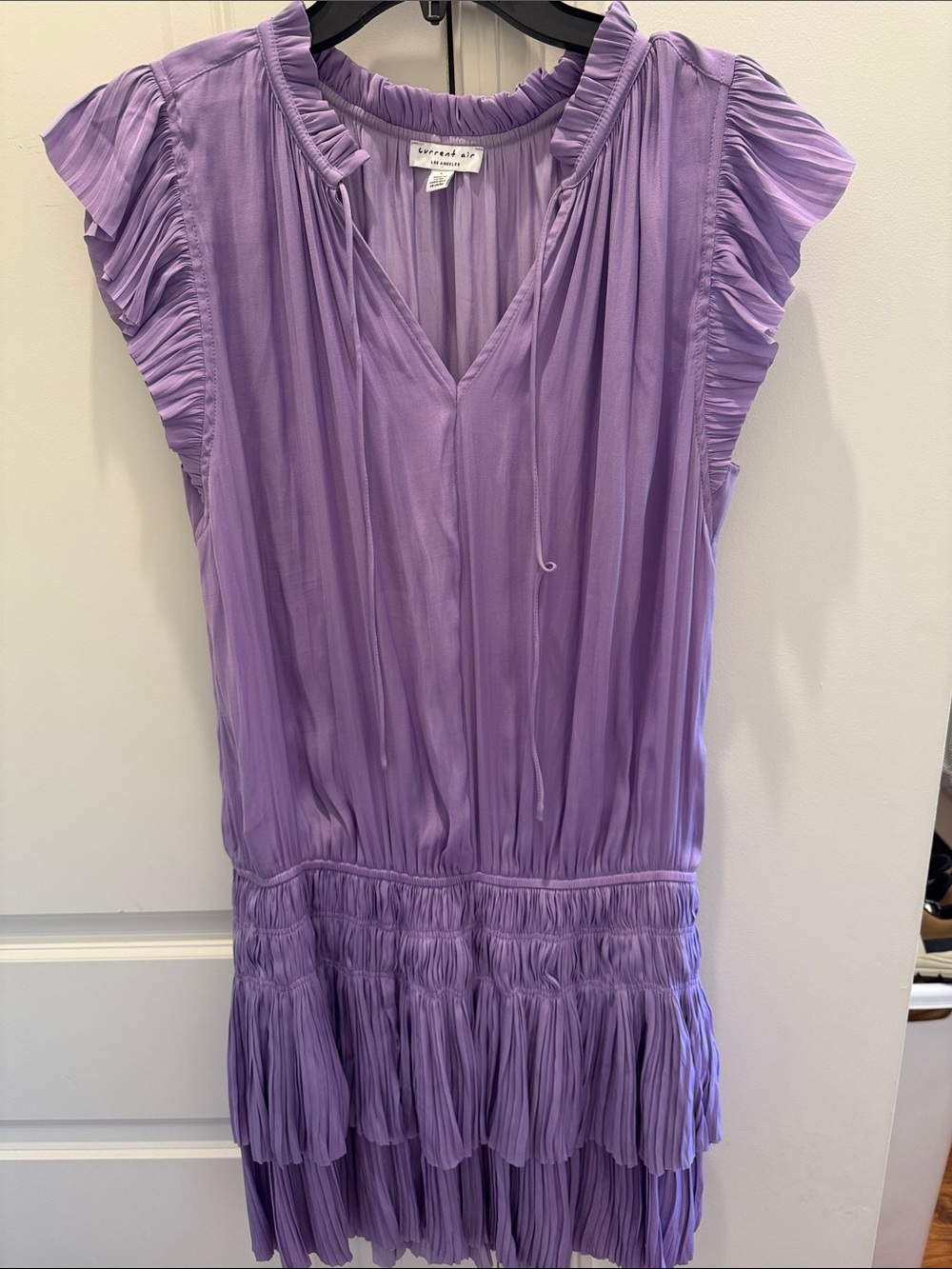 Current Air Lavender Pleated Mini Dress